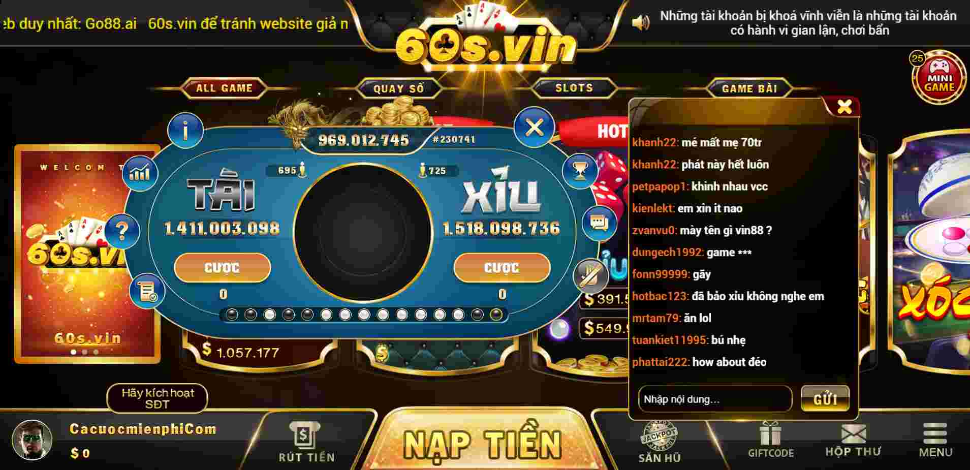 Trang web của 58M Games có giao diện đẹp và hiện đại - 58M